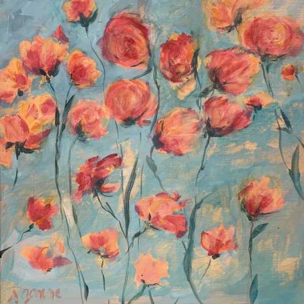 JOY acriylique sur toile 40x40cm sold
