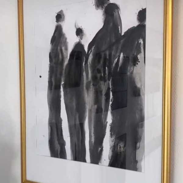 les autres encre de chine encadre format du cadre 55x73