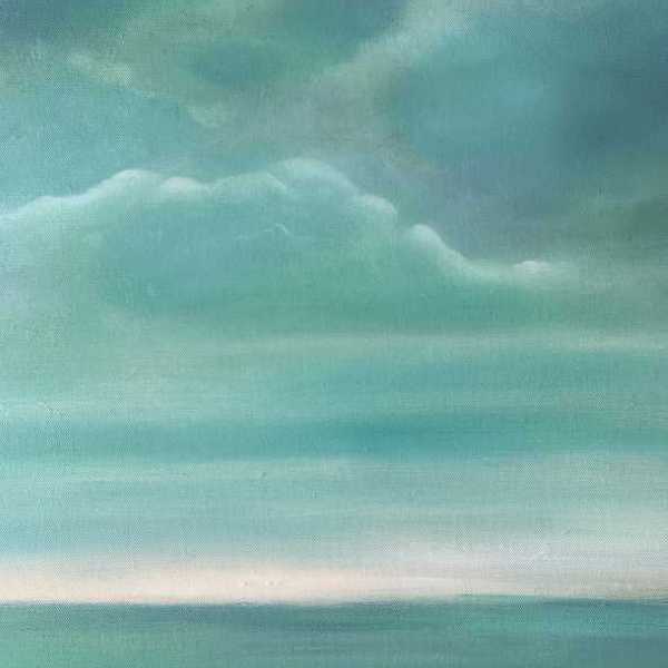 Ciel vert Huile sur toile 46x55cm 350